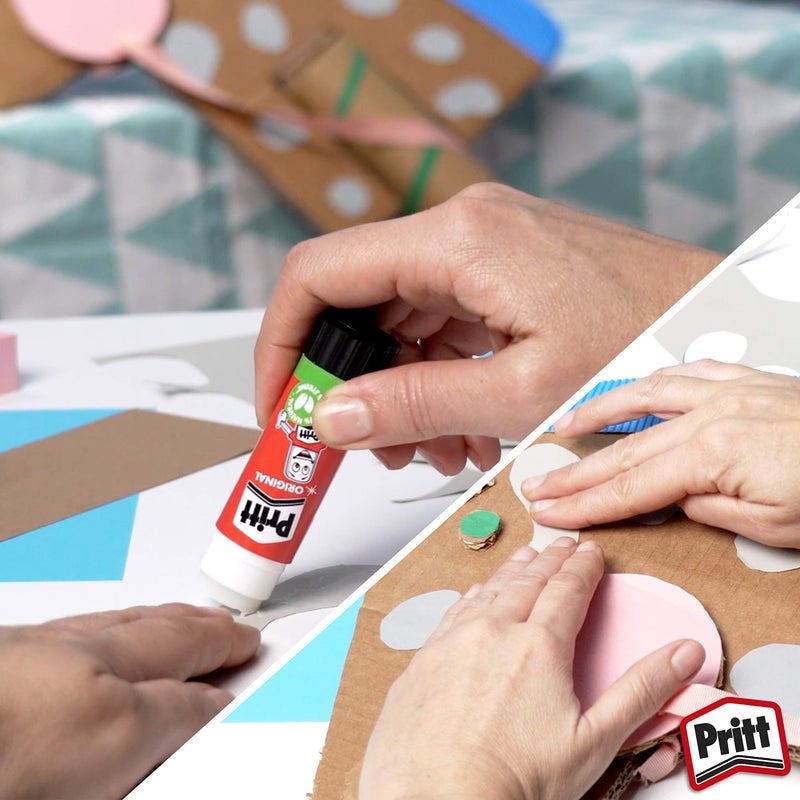 Pritt Glue Stick Pack of 10 - Water Soluble at Low Temperature, Removable, for Children - Large (43g) - Image 4